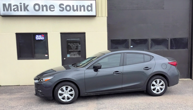 2017 Mazda 3 Hatch with professional window tint in North Bay